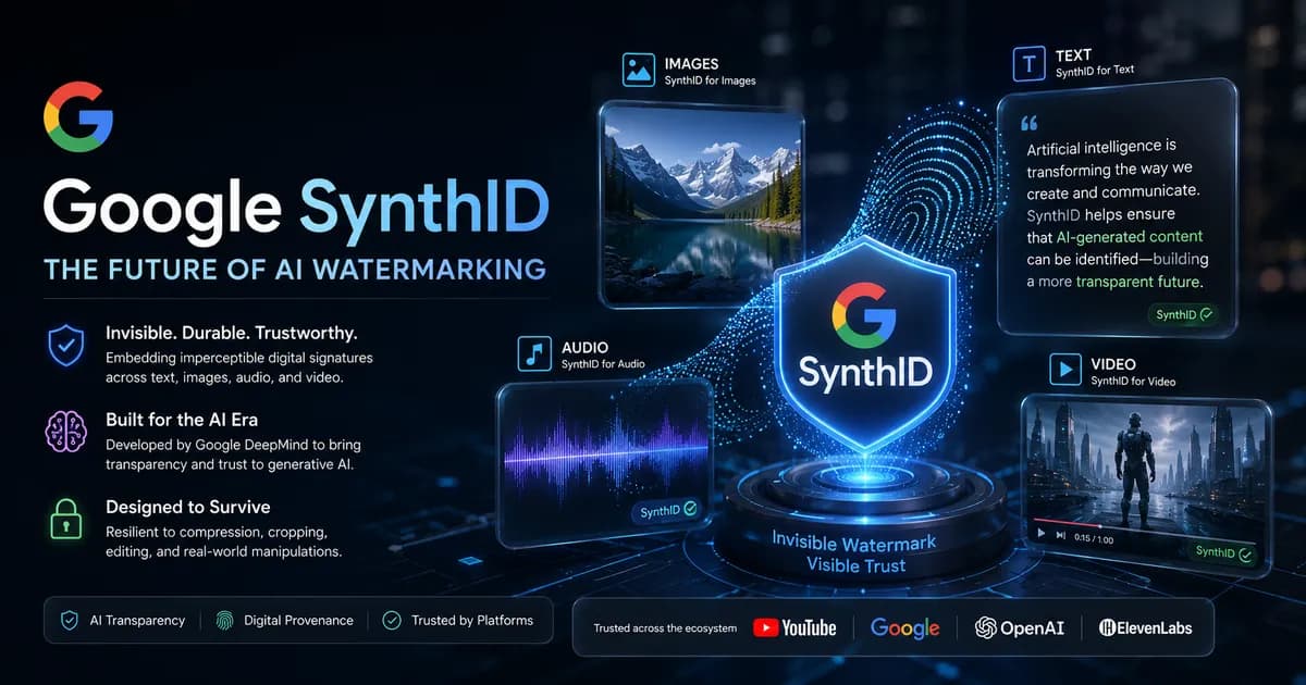 Google SynthID Explained (2026): How AI Watermarking Works Across Text, Images, Audio & Video