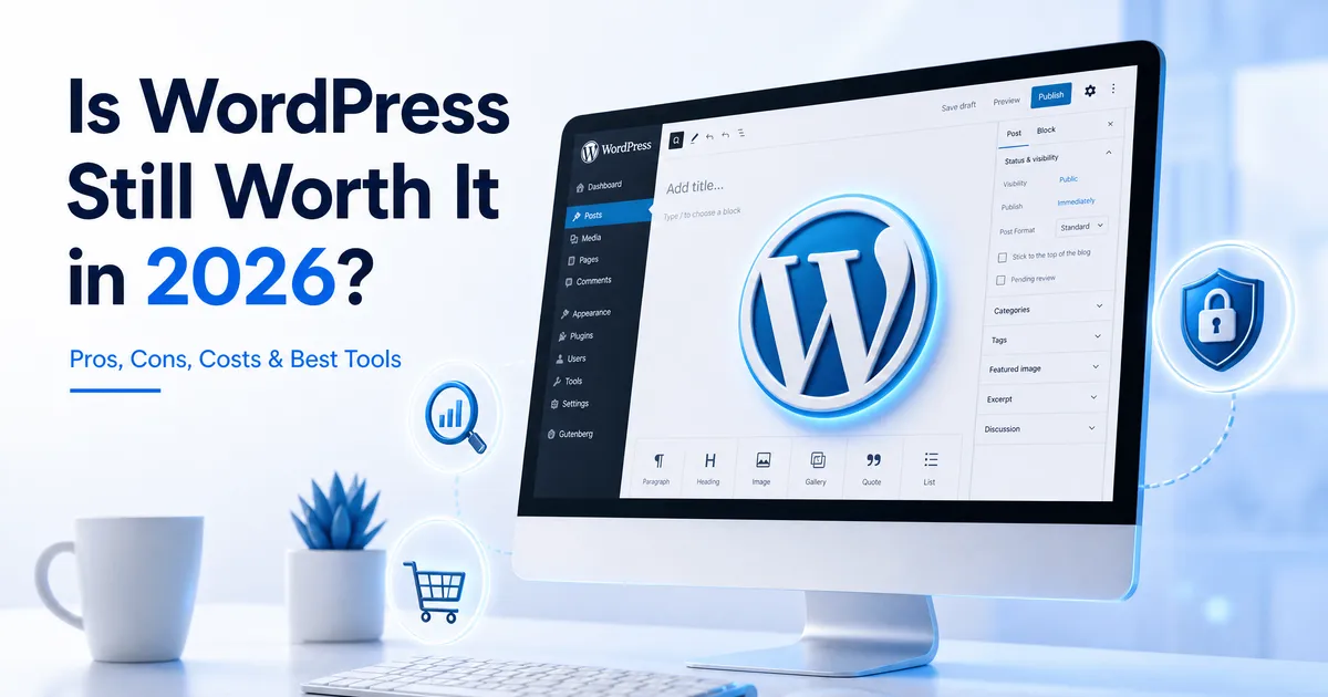 Is WordPress Still Worth It in 2026? Pros, Cons, Costs & Best Tools