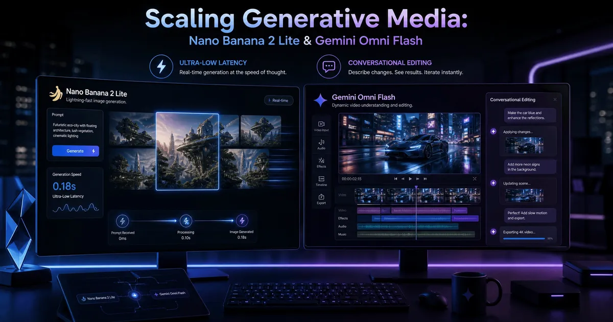 How to Scale Generative Media Workflows with Nano Banana 2 Lite and Gemini Omni Flash
