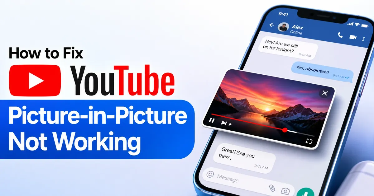 How to Fix YouTube Picture-in-Picture (PiP) Not Working (2026 Guide)