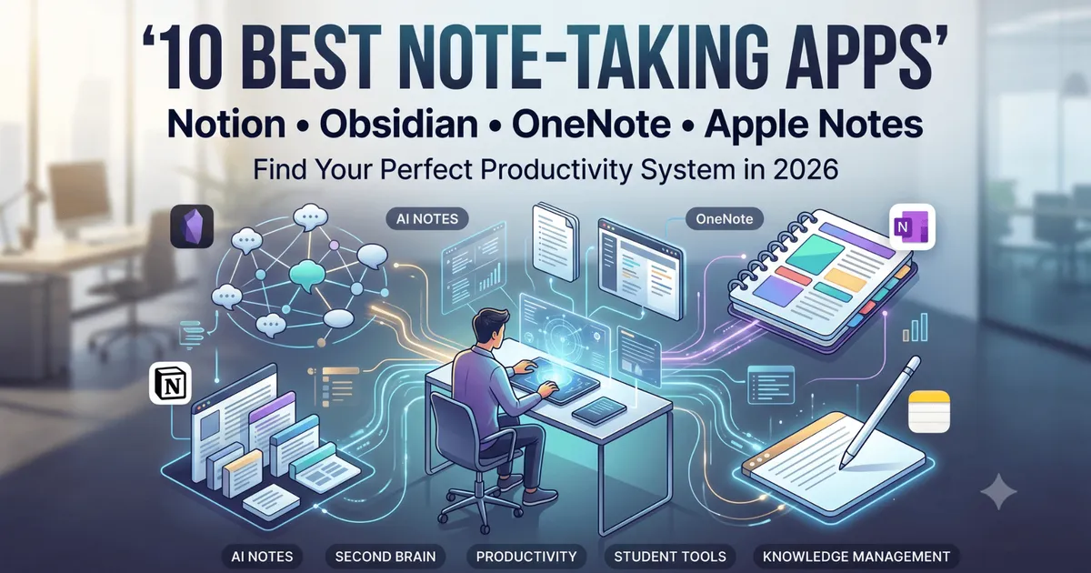 Best Note-Taking Apps for Students, Professionals & Creators (2026)