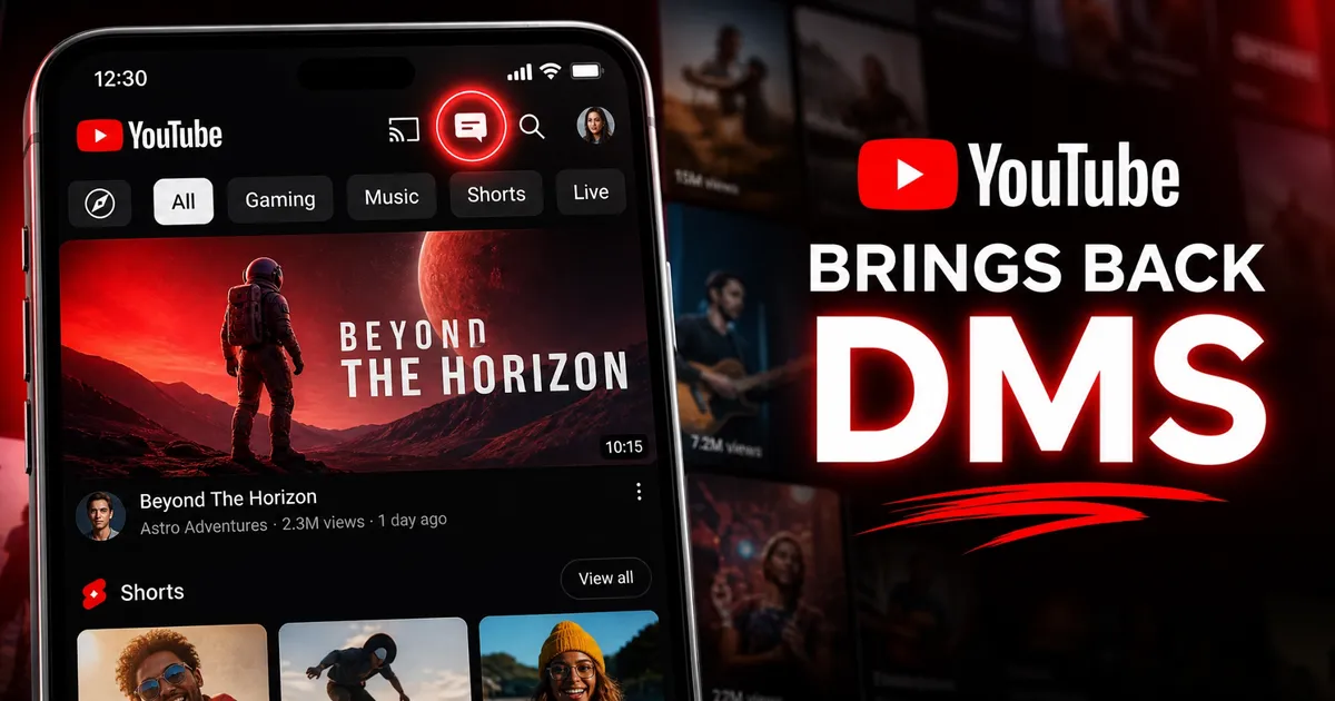 YouTube Brings Back DMs: How to Use the New Invite-Only Messaging Feature